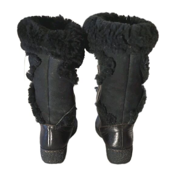 Born Women's Black Size 8.5/40 Medium Width Leather Winter Boots - Picture 4 of 14